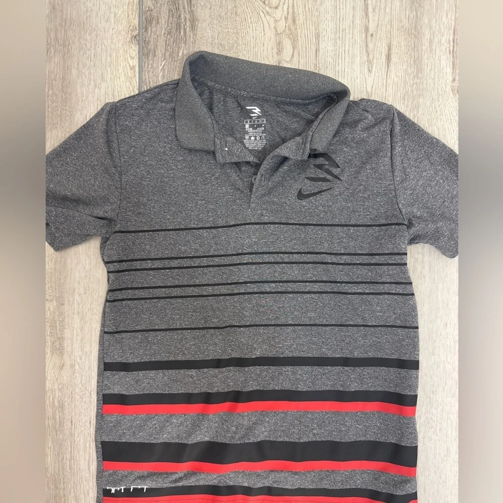 Gray and Black Nike Polo Athletic Set
